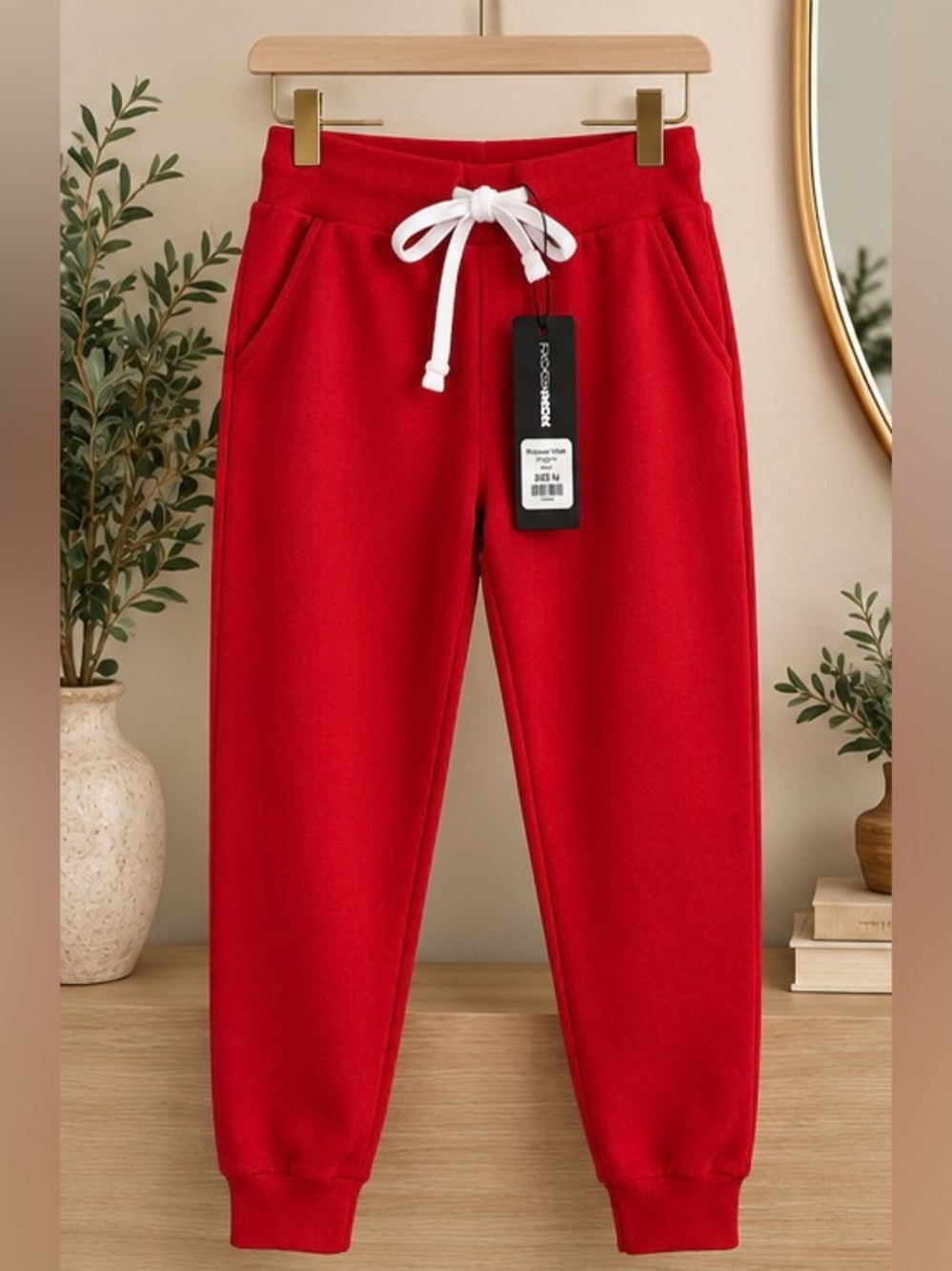 Fashion Nova Relaxed Vibe Red Joggers Sweatpants M NWT